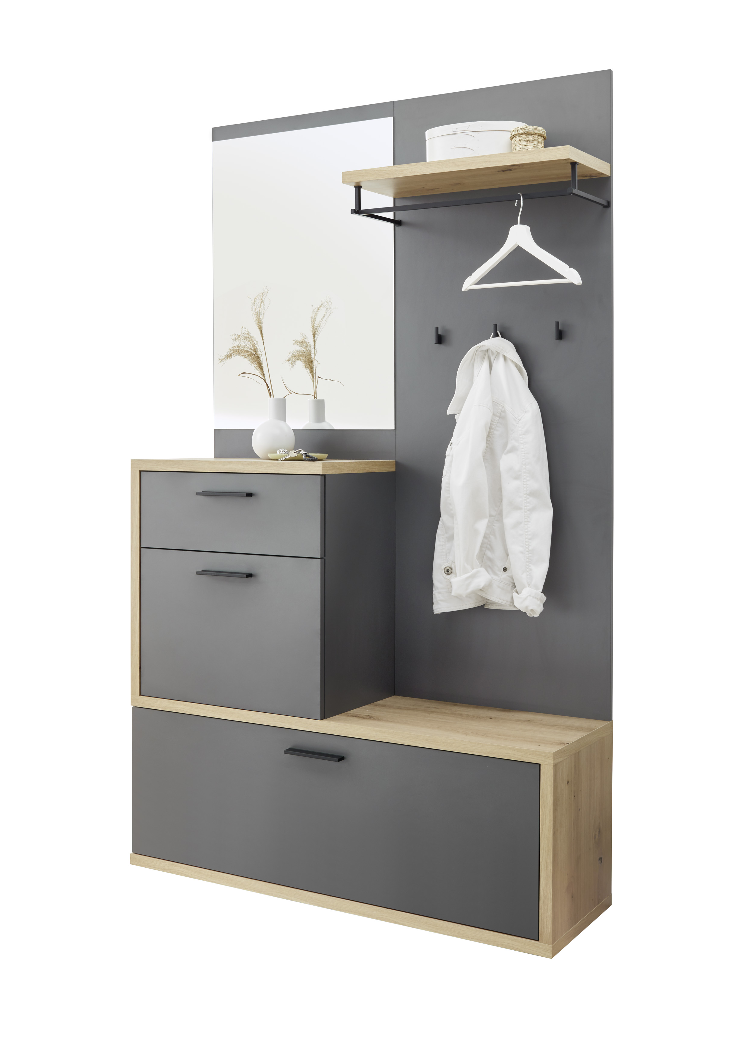 Kompaktgarderobe Louis Garderobenset Garderobe Flur Flurgaderobe Wohngarderobe