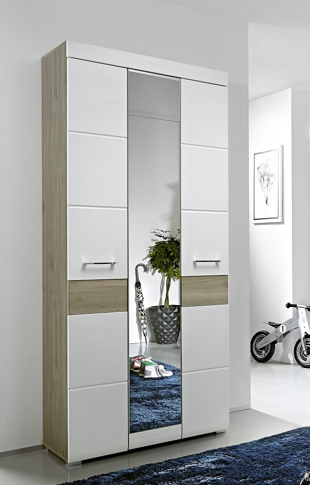 Garderobenschrank Funny Schrank Garderobe Flurschrank Flur Spiegelschrank Ablage