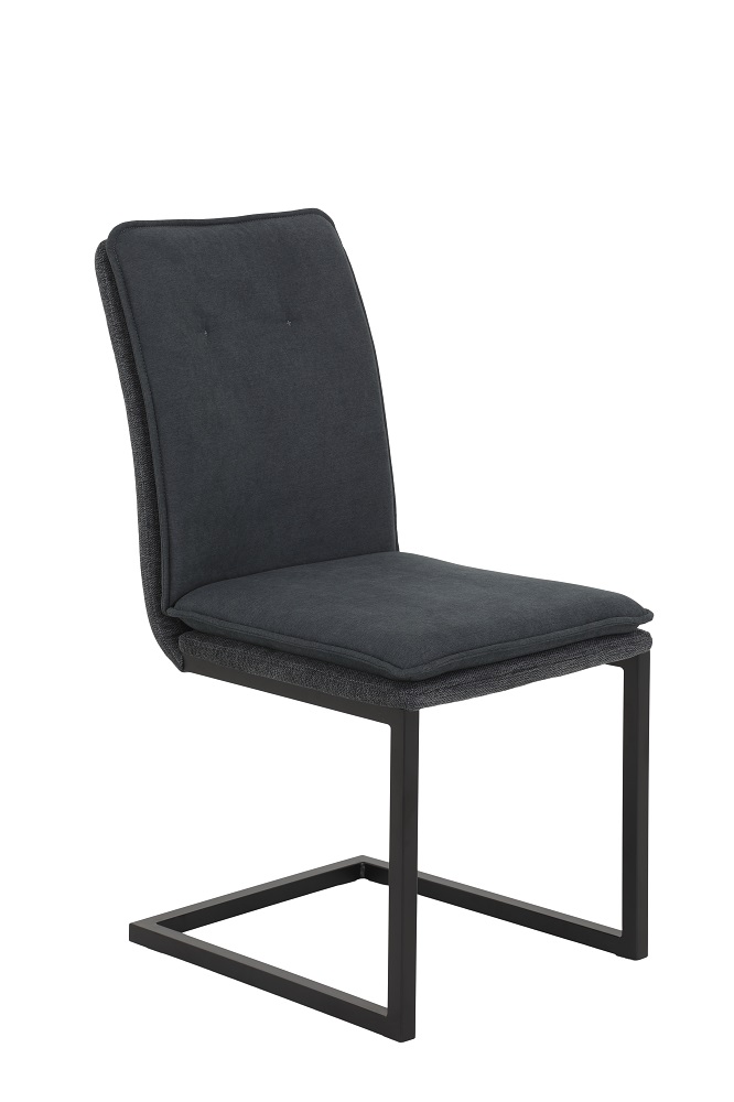 Schwingstuhl Talia Anthrazit Freischwinger Esszimmerstuhl Polsterstuhl