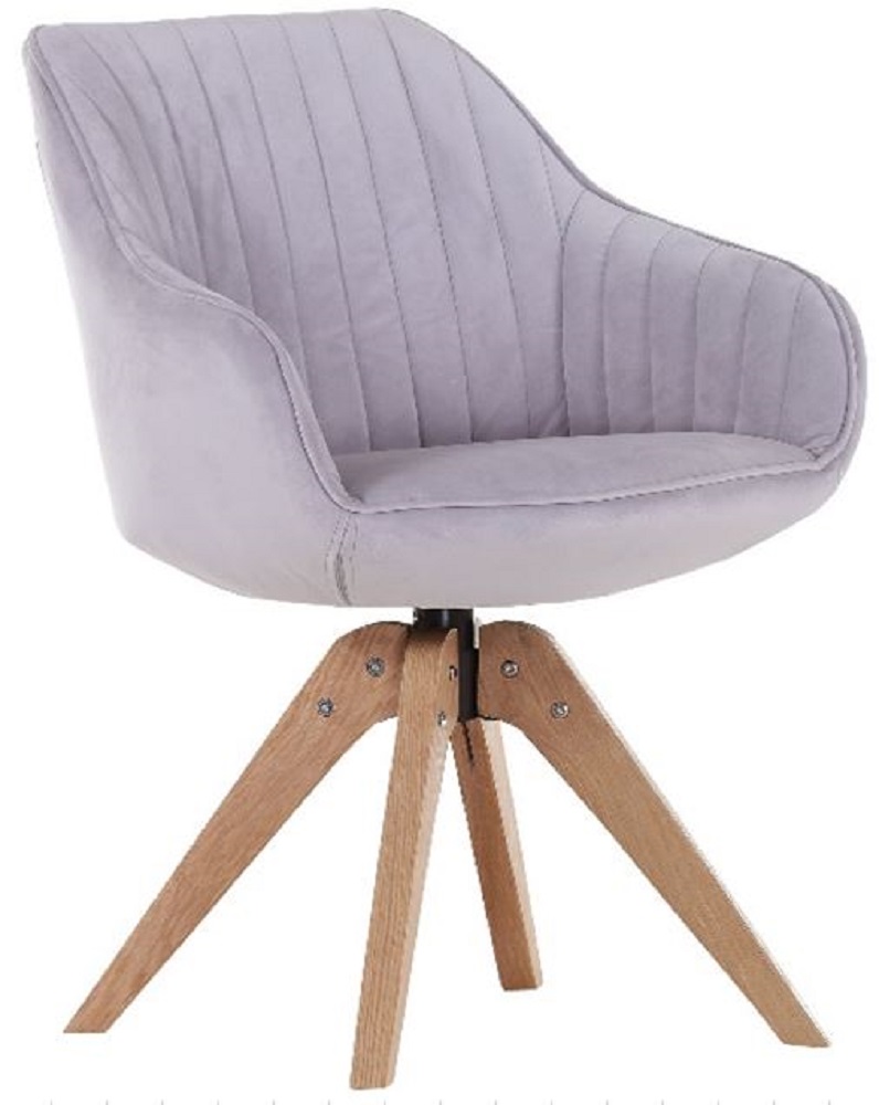 Stuhl Chill 60696/312-17 Lila Eiche Massiv Lackiert Stoff Esszimmerstuhl Drehbar