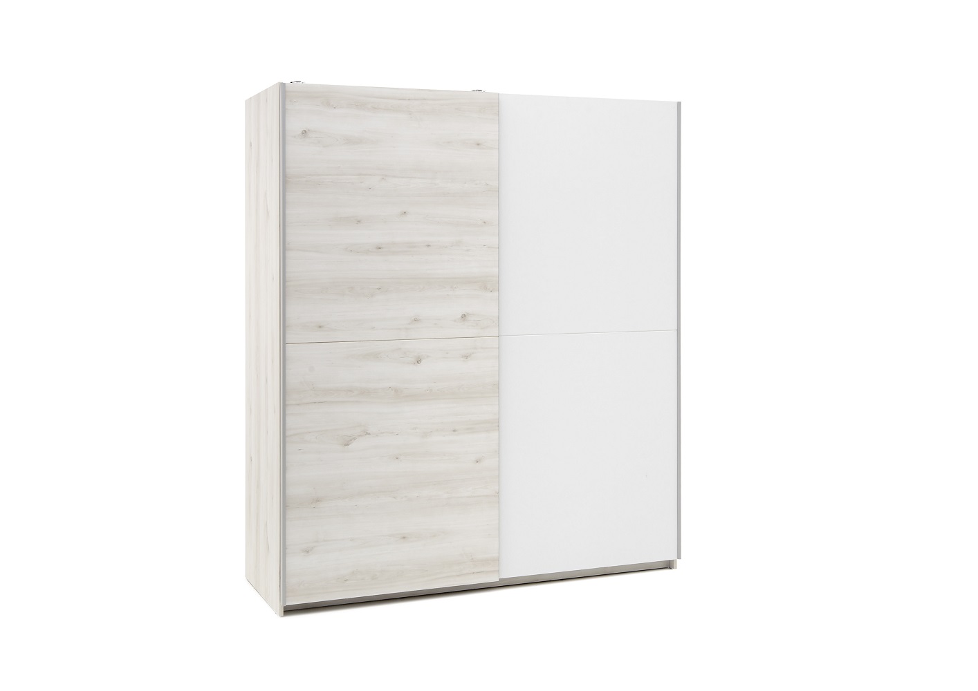 Schwebetürenschrank Cuby 2-türig Weiß Aurum Kleiderschrank Schlafzimmerschrank