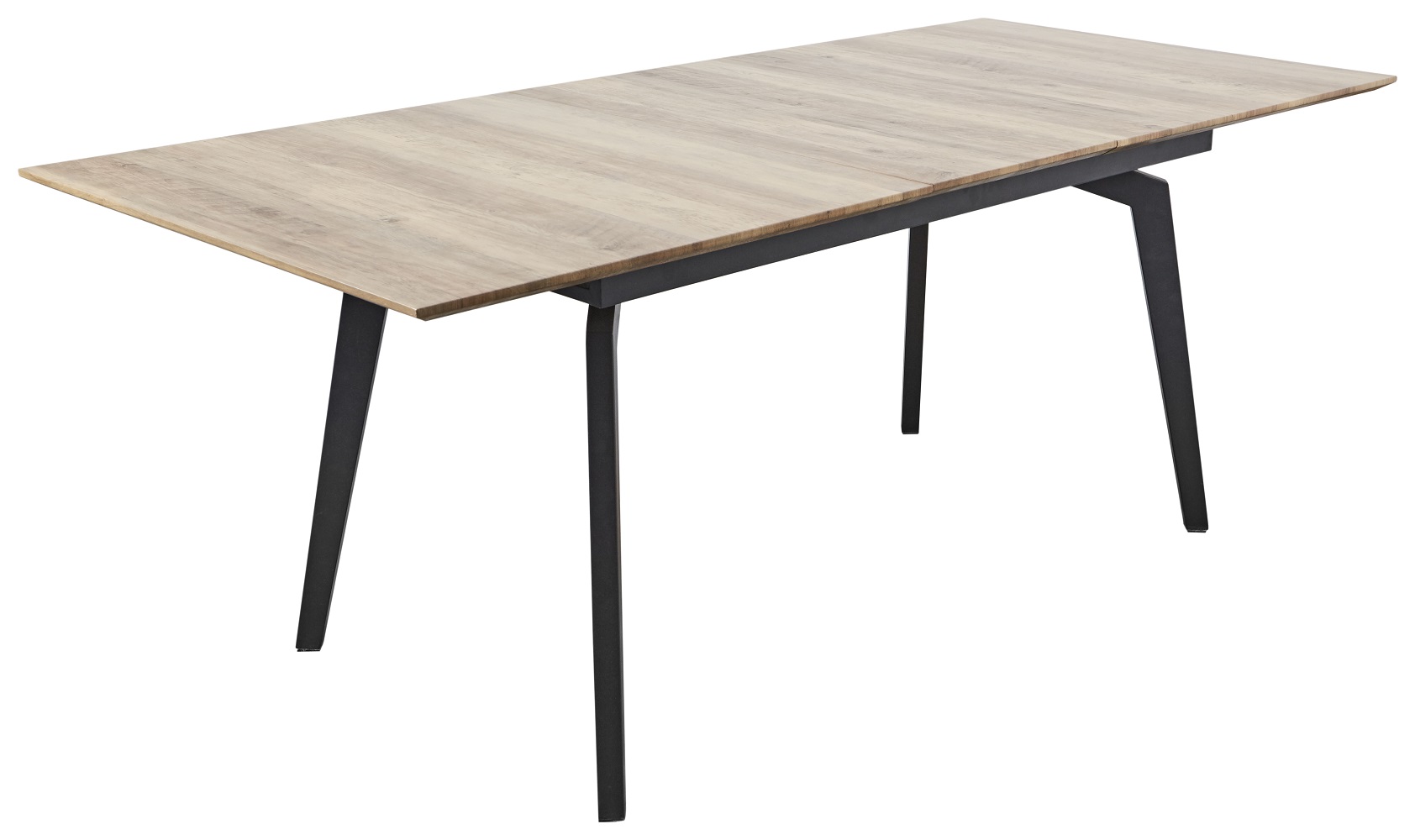 Esstisch Shanghai Eiche Antik Schwarz Ausziehbar Küchentisch Küche MDF Metall