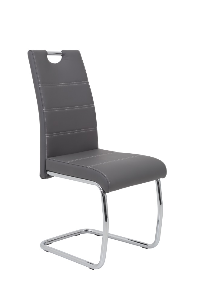 Schwingstuhl Flora S Grau Esszimmerstuhl Küchenstuhl Stuhl Polsterstuhl