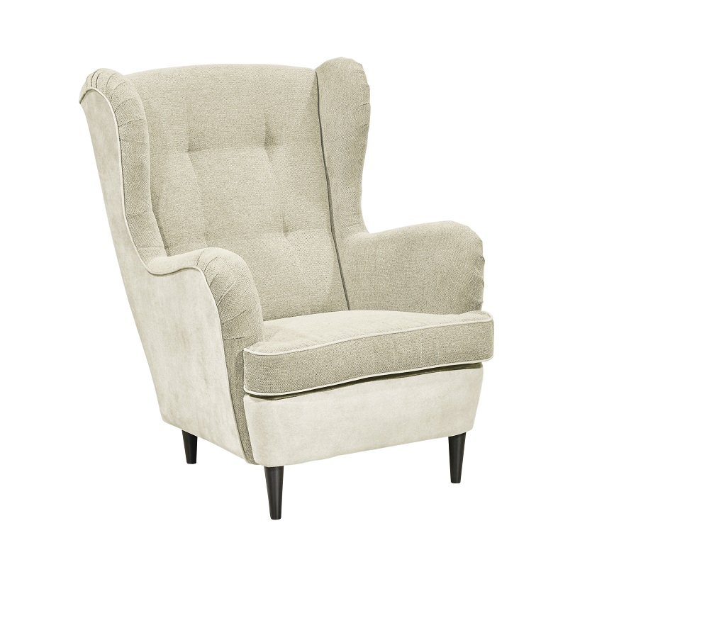 Ohrensessel Oskar Creamfarbend Sessel Armlehnsessel Relaxsessel Wohnzimmersessel