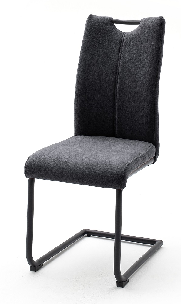 Schwingstuhl Adana Anthrazit Metallgestell Schwarz Esszimmerstuhl Schinger Stuhl