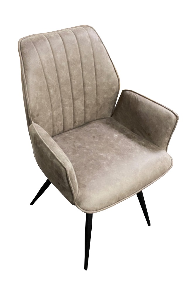 Armlehnenstuhl Clark Grau/Weiss Küchenstuhl Esszimmerstuhl Stuhl Lehnstuhl Designerstuhl