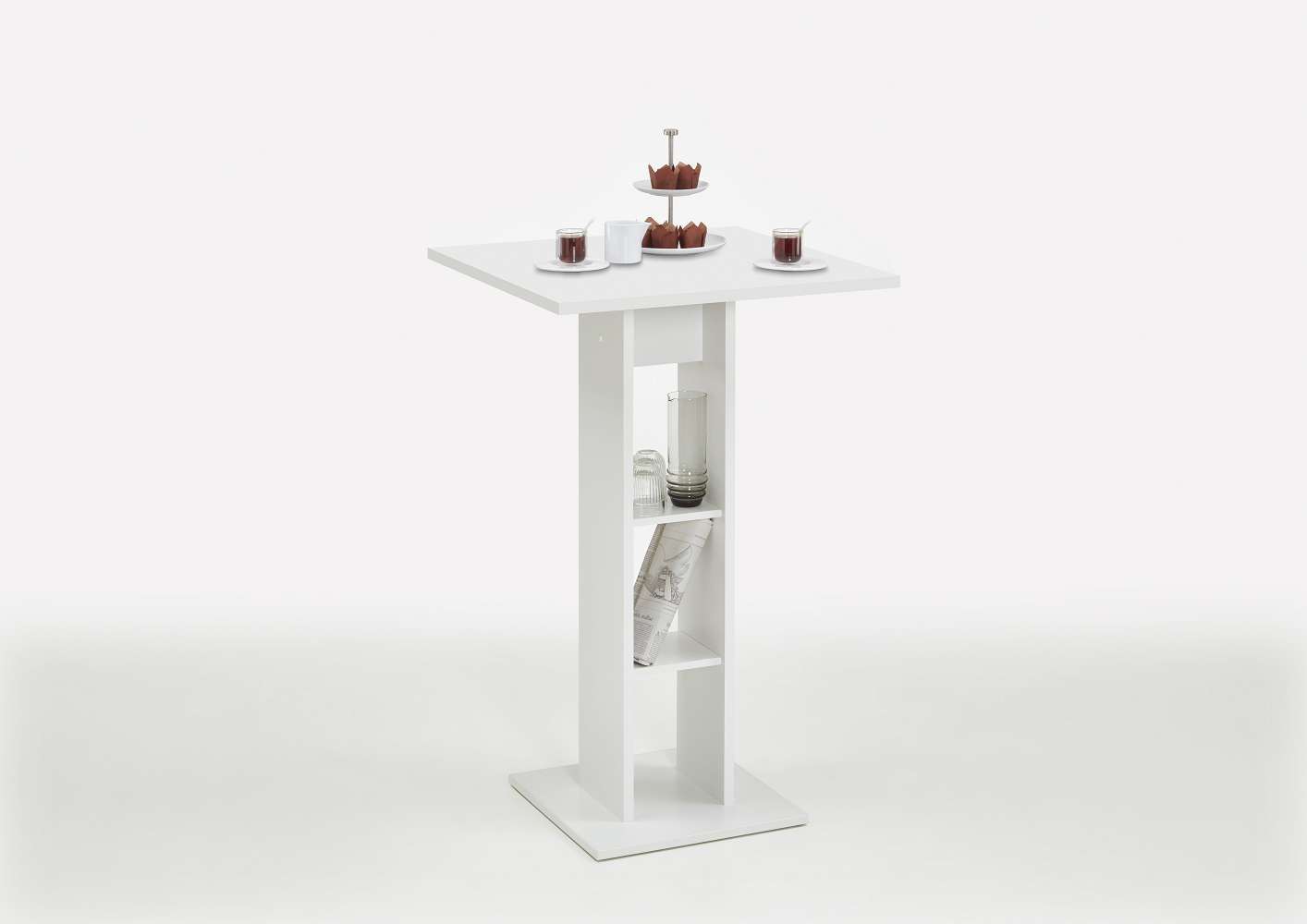 Esstisch Bandol 1 XL Weiß MDF Bistrotisch Küchentisch Tisch Holztisch Stehtisch