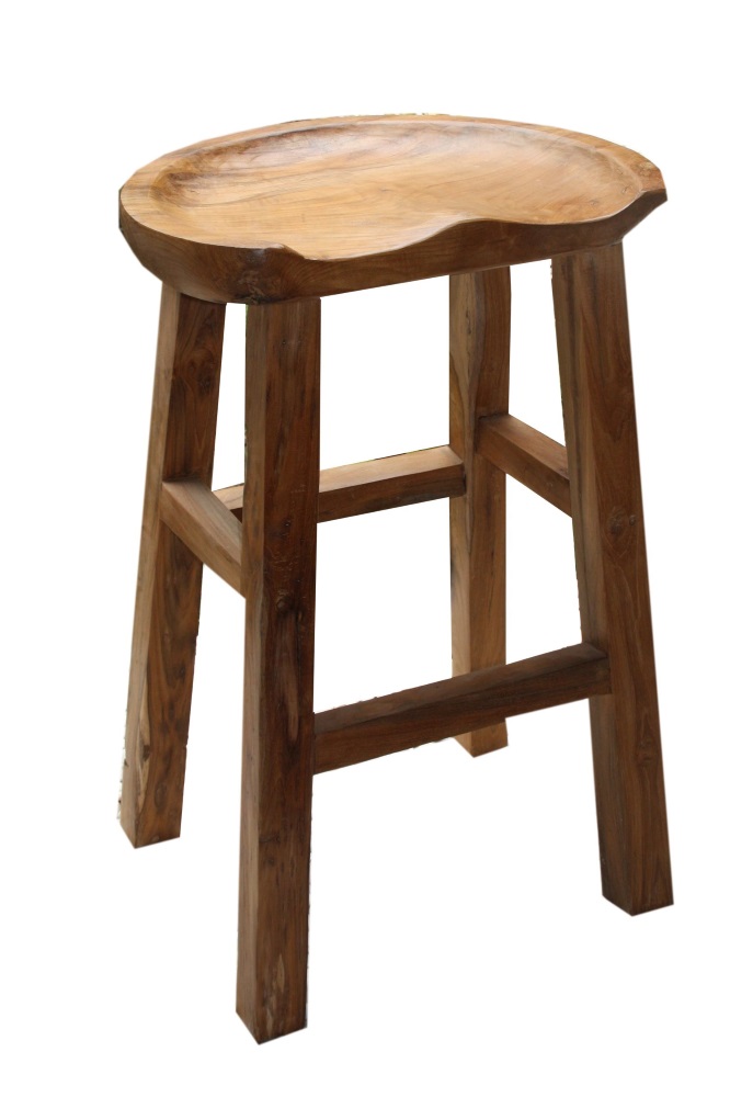 Barhocker W056 Teakholzwurzel Bar Hocker Küchenstuhl Küchenhocker Massiv