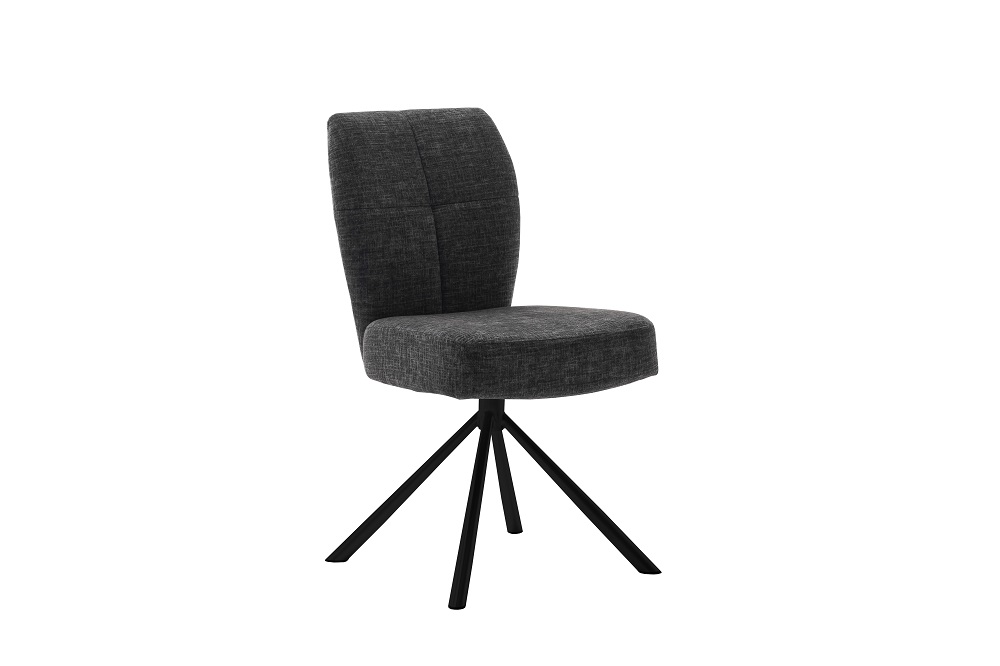 4-Fuß Stuhl Kea Anthrazit Stuhl Sitz Polsterstuhl Esszimmerstuhl Drehbarer Stuhl